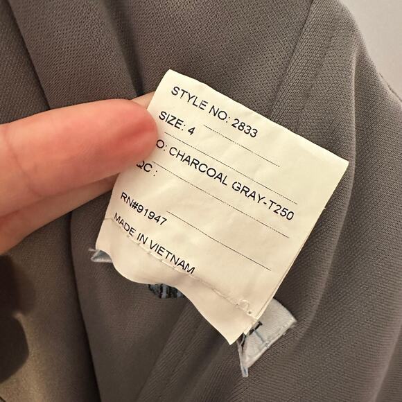 Dessy Collection Charcoal Gray Style 2833 Halter Bridesmaid Formal Dress Size 4 - Picture 10 of 10